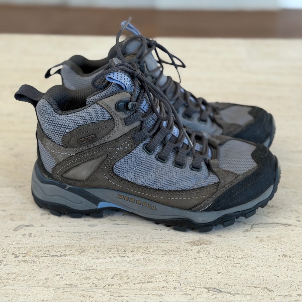 Merrell Pandora Breeze Waterproof Hiking Boots in Dark Shadow | Size Women’s 6 M - Picture 2 of 11